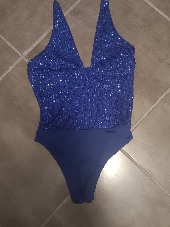 Tops - Kids Sequin One-Piece Swimsuit - Royal Blue